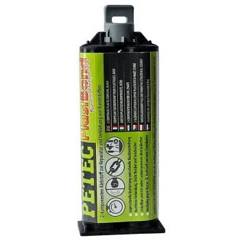 Preview: Petec PlastBond 2-Komponenten-Klebstoff 50 ml + 2 Mischrohre