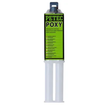 Petec Poxy transparenter 2K Universalklebstoff 24 ml Doppelspritze