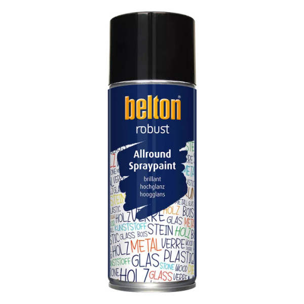 Belton robust Kunstharzlack RAL 9005 tiefschwarz matt 400 ml