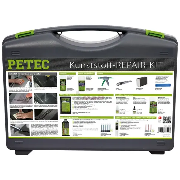 Petec Kunststoff-Repair-Kit Set im Koffer