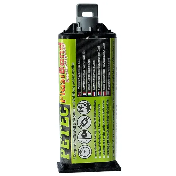 Petec PlastBond 2-Komponenten-Klebstoff 50 ml + 2 Mischrohre