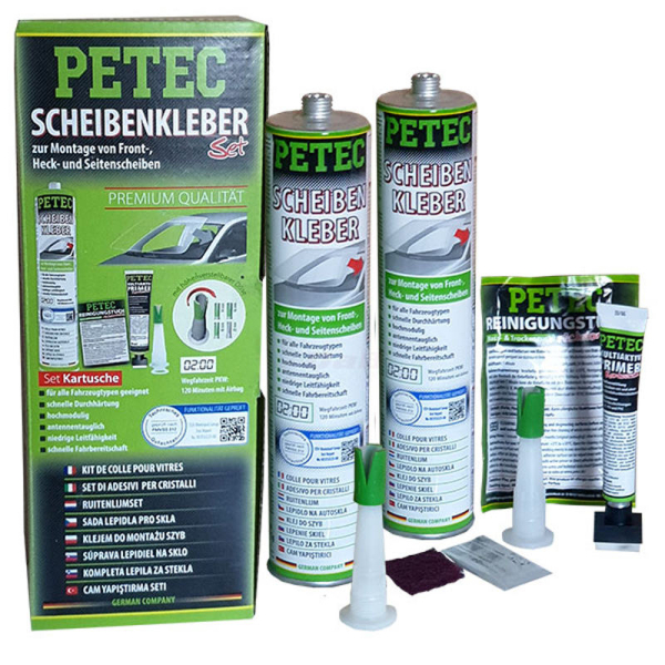 Petec Scheibenkleber-Set inkl. 2 x 310ml Kartusche