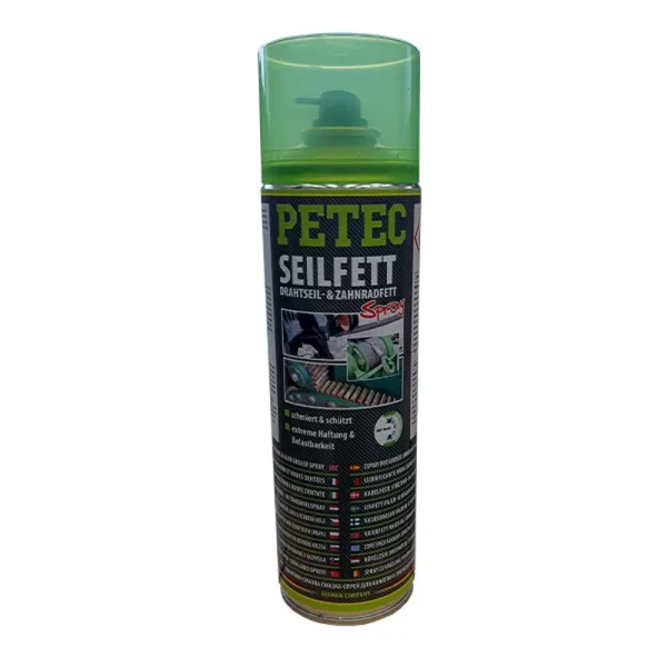 Petec Seilfett, Drahtseil- & Zahnradfett Spray 500 ml