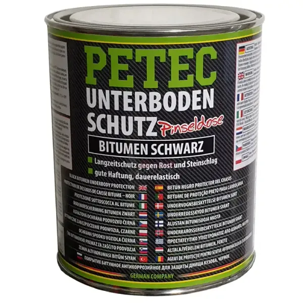 PETEC Unterbodenschutz Bitumen Pinseldose schwarz 1.000 ml