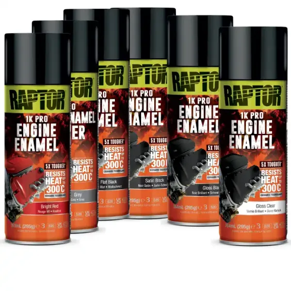 Raptor 1K Pro Engine Enamel, Motorlack hitzebeständig bis 300° C